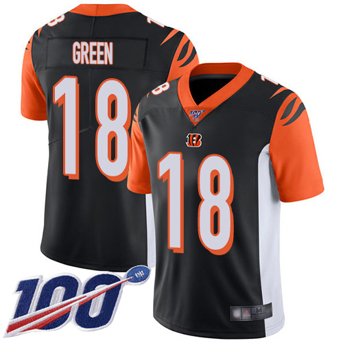 Cincinnati Bengals Limited Black Men A J  Green Home Jersey NFL Footballl #18 100th Season Vapor Untouchable->cincinnati bengals->NFL Jersey